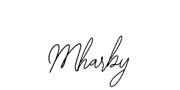 How to make Mharby name signature. Use Bearetta-2O07w style for creating short signs online. This is the latest handwritten sign. Mharby signature style 12 images and pictures png