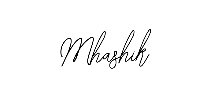 How to make Mhashik name signature. Use Bearetta-2O07w style for creating short signs online. This is the latest handwritten sign. Mhashik signature style 12 images and pictures png