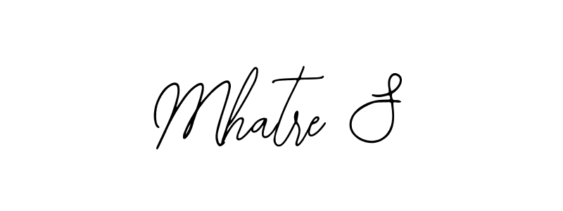 How to make Mhatre S name signature. Use Bearetta-2O07w style for creating short signs online. This is the latest handwritten sign. Mhatre S signature style 12 images and pictures png