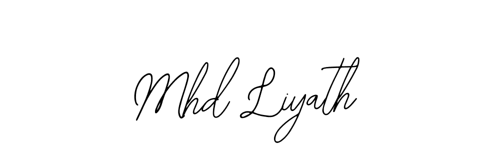 How to make Mhd Liyath name signature. Use Bearetta-2O07w style for creating short signs online. This is the latest handwritten sign. Mhd Liyath signature style 12 images and pictures png