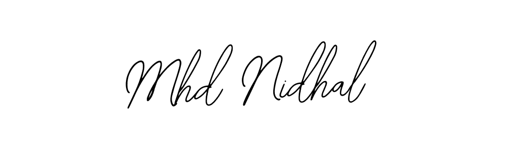 The best way (Bearetta-2O07w) to make a short signature is to pick only two or three words in your name. The name Mhd Nidhal include a total of six letters. For converting this name. Mhd Nidhal signature style 12 images and pictures png