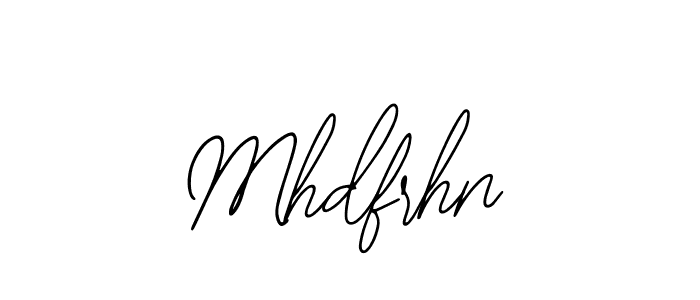 Use a signature maker to create a handwritten signature online. With this signature software, you can design (Bearetta-2O07w) your own signature for name Mhdfrhn. Mhdfrhn signature style 12 images and pictures png