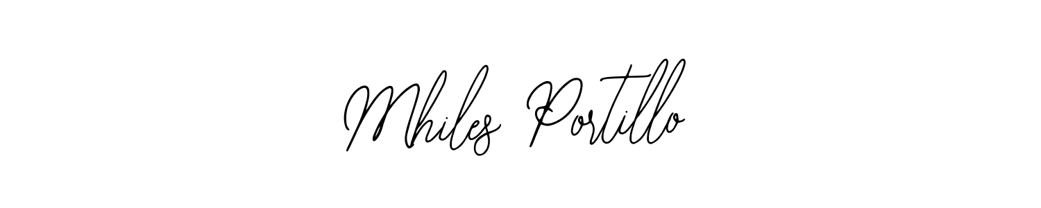 How to make Mhiles Portillo signature? Bearetta-2O07w is a professional autograph style. Create handwritten signature for Mhiles Portillo name. Mhiles Portillo signature style 12 images and pictures png