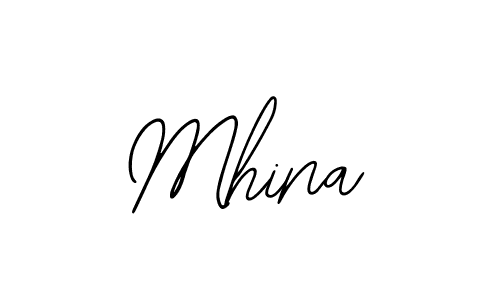 How to make Mhina name signature. Use Bearetta-2O07w style for creating short signs online. This is the latest handwritten sign. Mhina signature style 12 images and pictures png