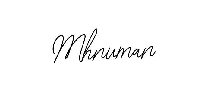 Make a beautiful signature design for name Mhnuman. With this signature (Bearetta-2O07w) style, you can create a handwritten signature for free. Mhnuman signature style 12 images and pictures png
