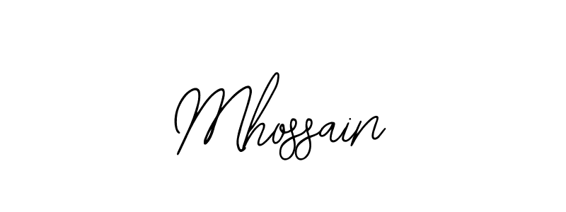 How to make Mhossain name signature. Use Bearetta-2O07w style for creating short signs online. This is the latest handwritten sign. Mhossain signature style 12 images and pictures png