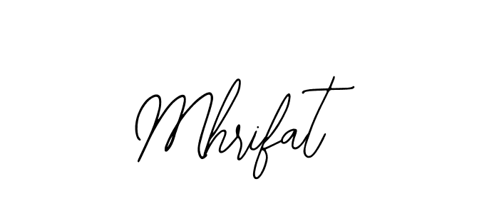 if you are searching for the best signature style for your name Mhrifat. so please give up your signature search. here we have designed multiple signature styles  using Bearetta-2O07w. Mhrifat signature style 12 images and pictures png