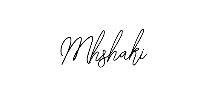 Make a beautiful signature design for name Mhshaki. With this signature (Bearetta-2O07w) style, you can create a handwritten signature for free. Mhshaki signature style 12 images and pictures png