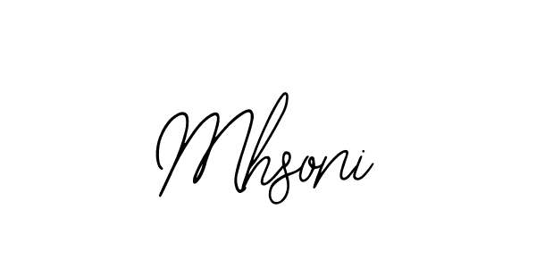 Bearetta-2O07w is a professional signature style that is perfect for those who want to add a touch of class to their signature. It is also a great choice for those who want to make their signature more unique. Get Mhsoni name to fancy signature for free. Mhsoni signature style 12 images and pictures png