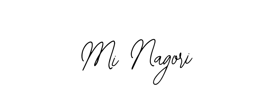 How to make Mi Nagori name signature. Use Bearetta-2O07w style for creating short signs online. This is the latest handwritten sign. Mi Nagori signature style 12 images and pictures png