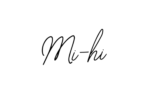 Design your own signature with our free online signature maker. With this signature software, you can create a handwritten (Bearetta-2O07w) signature for name Mi-hi. Mi-hi signature style 12 images and pictures png