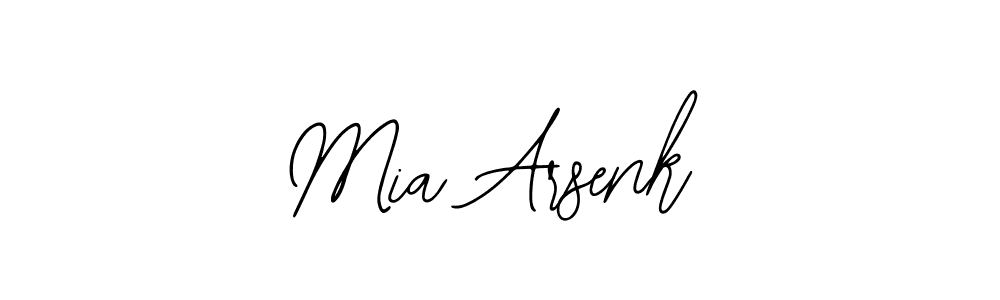 Use a signature maker to create a handwritten signature online. With this signature software, you can design (Bearetta-2O07w) your own signature for name Mia Arsenk. Mia Arsenk signature style 12 images and pictures png