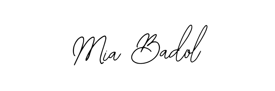 The best way (Bearetta-2O07w) to make a short signature is to pick only two or three words in your name. The name Mia Badol include a total of six letters. For converting this name. Mia Badol signature style 12 images and pictures png