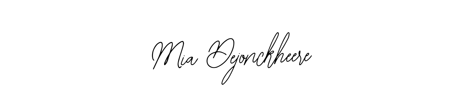 The best way (Bearetta-2O07w) to make a short signature is to pick only two or three words in your name. The name Mia Dejonckheere include a total of six letters. For converting this name. Mia Dejonckheere signature style 12 images and pictures png