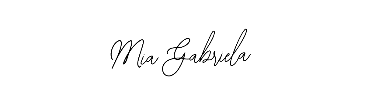Use a signature maker to create a handwritten signature online. With this signature software, you can design (Bearetta-2O07w) your own signature for name Mia Gabriela. Mia Gabriela signature style 12 images and pictures png