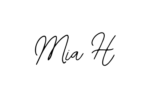 if you are searching for the best signature style for your name Mia H. so please give up your signature search. here we have designed multiple signature styles  using Bearetta-2O07w. Mia H signature style 12 images and pictures png