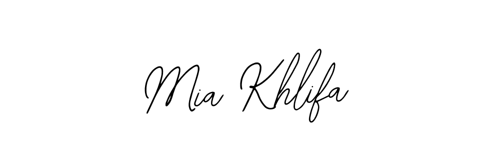 You should practise on your own different ways (Bearetta-2O07w) to write your name (Mia Khlifa) in signature. don't let someone else do it for you. Mia Khlifa signature style 12 images and pictures png