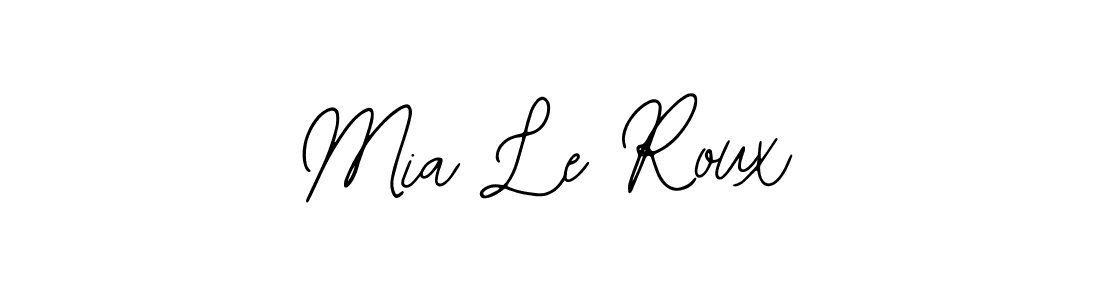 How to make Mia Le Roux name signature. Use Bearetta-2O07w style for creating short signs online. This is the latest handwritten sign. Mia Le Roux signature style 12 images and pictures png