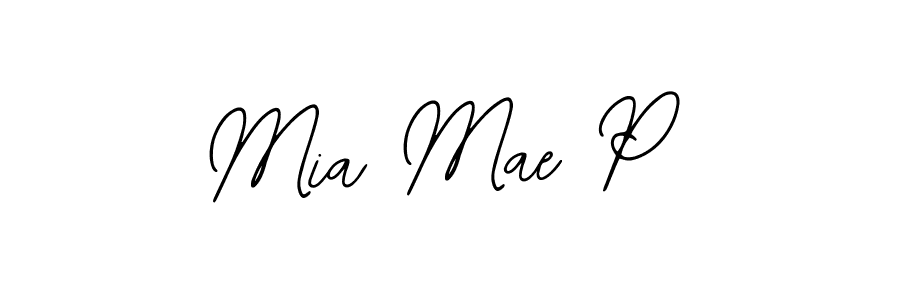 Mia Mae P stylish signature style. Best Handwritten Sign (Bearetta-2O07w) for my name. Handwritten Signature Collection Ideas for my name Mia Mae P. Mia Mae P signature style 12 images and pictures png