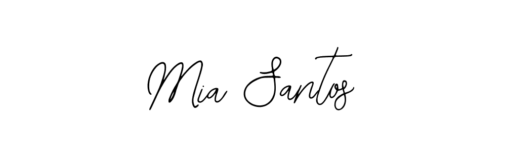 How to make Mia Santos name signature. Use Bearetta-2O07w style for creating short signs online. This is the latest handwritten sign. Mia Santos signature style 12 images and pictures png