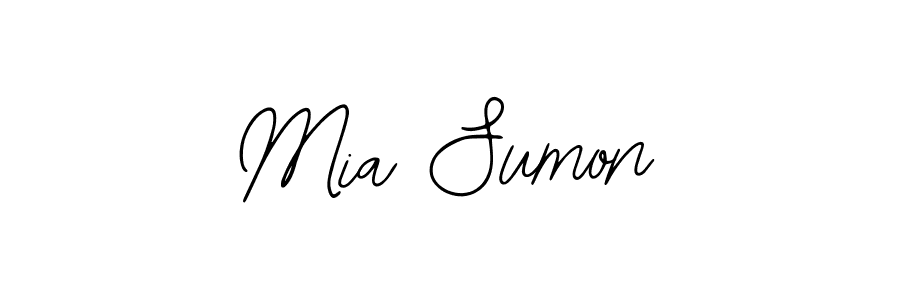 Make a short Mia Sumon signature style. Manage your documents anywhere anytime using Bearetta-2O07w. Create and add eSignatures, submit forms, share and send files easily. Mia Sumon signature style 12 images and pictures png