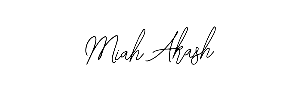 Similarly Bearetta-2O07w is the best handwritten signature design. Signature creator online .You can use it as an online autograph creator for name Miah Akash. Miah Akash signature style 12 images and pictures png