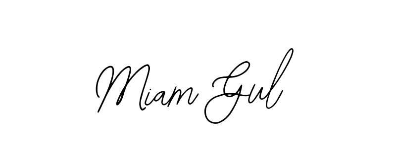 Use a signature maker to create a handwritten signature online. With this signature software, you can design (Bearetta-2O07w) your own signature for name Miam Gul. Miam Gul signature style 12 images and pictures png