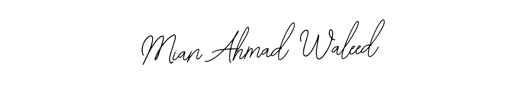 How to Draw Mian Ahmad Waleed signature style? Bearetta-2O07w is a latest design signature styles for name Mian Ahmad Waleed. Mian Ahmad Waleed signature style 12 images and pictures png