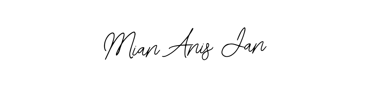 Design your own signature with our free online signature maker. With this signature software, you can create a handwritten (Bearetta-2O07w) signature for name Mian Anis Jan. Mian Anis Jan signature style 12 images and pictures png