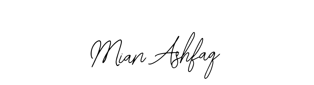How to make Mian Ashfaq name signature. Use Bearetta-2O07w style for creating short signs online. This is the latest handwritten sign. Mian Ashfaq signature style 12 images and pictures png