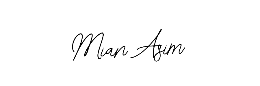 Design your own signature with our free online signature maker. With this signature software, you can create a handwritten (Bearetta-2O07w) signature for name Mian Asim. Mian Asim signature style 12 images and pictures png