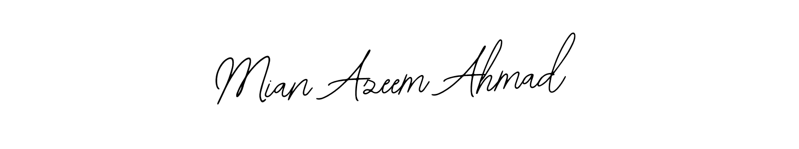 The best way (Bearetta-2O07w) to make a short signature is to pick only two or three words in your name. The name Mian Azeem Ahmad include a total of six letters. For converting this name. Mian Azeem Ahmad signature style 12 images and pictures png