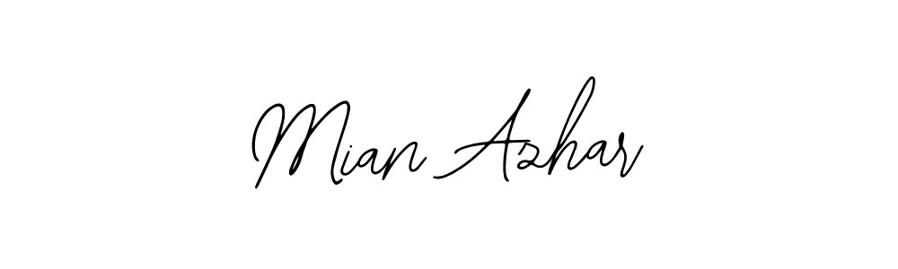 How to make Mian Azhar name signature. Use Bearetta-2O07w style for creating short signs online. This is the latest handwritten sign. Mian Azhar signature style 12 images and pictures png