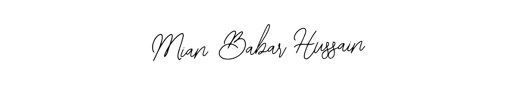 It looks lik you need a new signature style for name Mian Babar Hussain. Design unique handwritten (Bearetta-2O07w) signature with our free signature maker in just a few clicks. Mian Babar Hussain signature style 12 images and pictures png