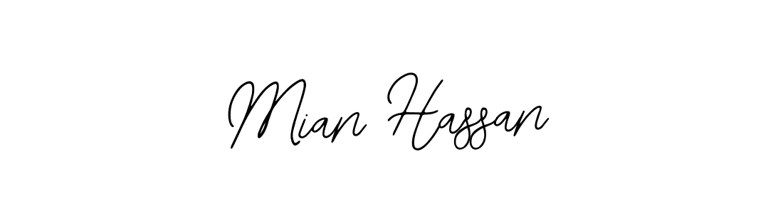 Also we have Mian Hassan name is the best signature style. Create professional handwritten signature collection using Bearetta-2O07w autograph style. Mian Hassan signature style 12 images and pictures png