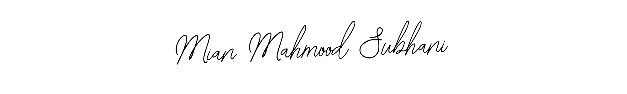 Also You can easily find your signature by using the search form. We will create Mian Mahmood Subhani name handwritten signature images for you free of cost using Bearetta-2O07w sign style. Mian Mahmood Subhani signature style 12 images and pictures png