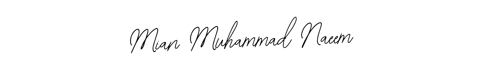 How to make Mian Muhammad Naeem name signature. Use Bearetta-2O07w style for creating short signs online. This is the latest handwritten sign. Mian Muhammad Naeem signature style 12 images and pictures png