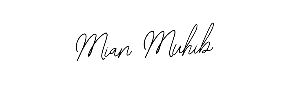 You should practise on your own different ways (Bearetta-2O07w) to write your name (Mian Muhib) in signature. don't let someone else do it for you. Mian Muhib signature style 12 images and pictures png