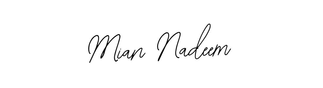 You should practise on your own different ways (Bearetta-2O07w) to write your name (Mian Nadeem) in signature. don't let someone else do it for you. Mian Nadeem signature style 12 images and pictures png