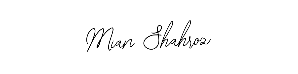 Use a signature maker to create a handwritten signature online. With this signature software, you can design (Bearetta-2O07w) your own signature for name Mian Shahroz. Mian Shahroz signature style 12 images and pictures png