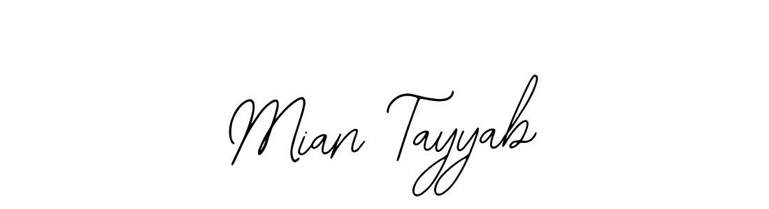 Design your own signature with our free online signature maker. With this signature software, you can create a handwritten (Bearetta-2O07w) signature for name Mian Tayyab. Mian Tayyab signature style 12 images and pictures png