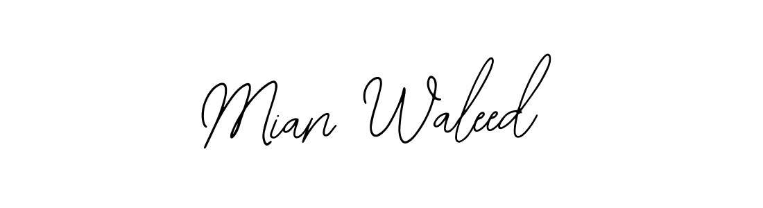 How to make Mian Waleed name signature. Use Bearetta-2O07w style for creating short signs online. This is the latest handwritten sign. Mian Waleed signature style 12 images and pictures png