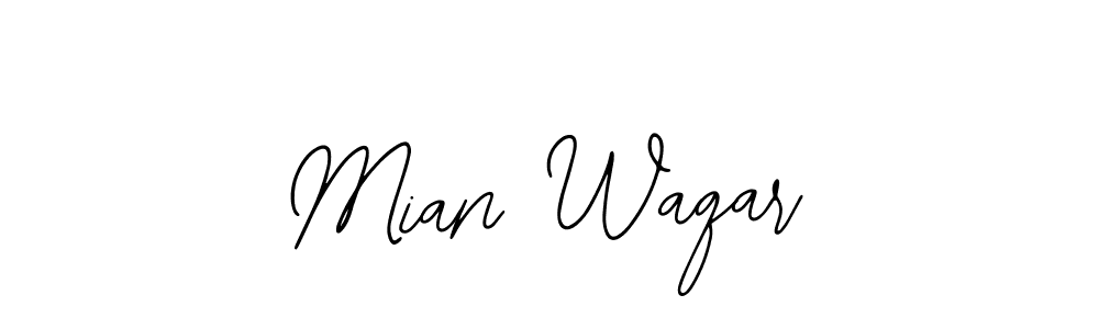 Bearetta-2O07w is a professional signature style that is perfect for those who want to add a touch of class to their signature. It is also a great choice for those who want to make their signature more unique. Get Mian Waqar name to fancy signature for free. Mian Waqar signature style 12 images and pictures png