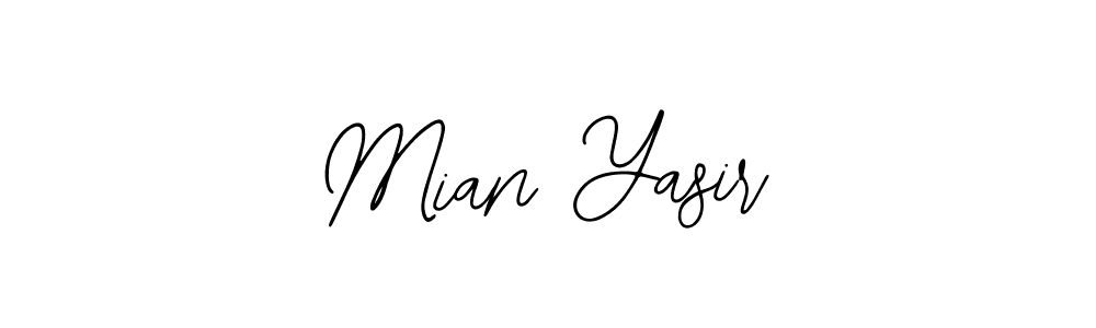 Use a signature maker to create a handwritten signature online. With this signature software, you can design (Bearetta-2O07w) your own signature for name Mian Yasir. Mian Yasir signature style 12 images and pictures png