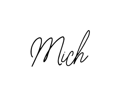 Design your own signature with our free online signature maker. With this signature software, you can create a handwritten (Bearetta-2O07w) signature for name Mich. Mich signature style 12 images and pictures png