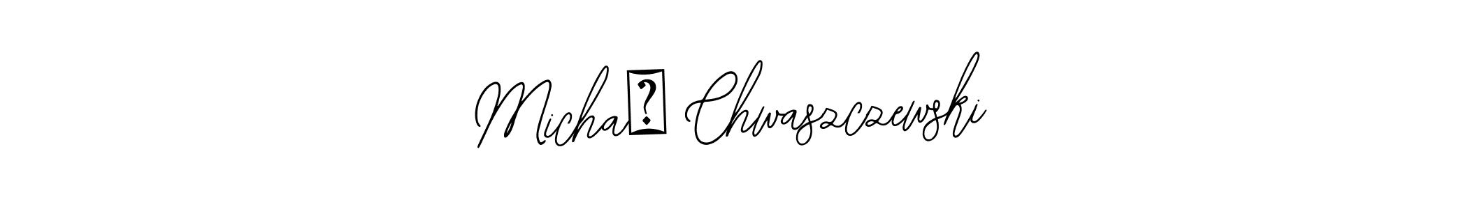 if you are searching for the best signature style for your name Michał Chwaszczewski. so please give up your signature search. here we have designed multiple signature styles  using Bearetta-2O07w. Michał Chwaszczewski signature style 12 images and pictures png