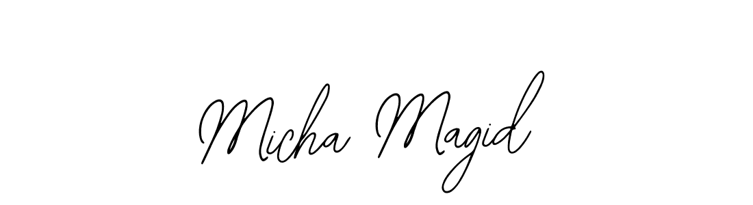 Also You can easily find your signature by using the search form. We will create Micha Magid name handwritten signature images for you free of cost using Bearetta-2O07w sign style. Micha Magid signature style 12 images and pictures png