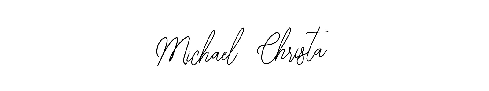 Design your own signature with our free online signature maker. With this signature software, you can create a handwritten (Bearetta-2O07w) signature for name Michael  Christa. Michael  Christa signature style 12 images and pictures png