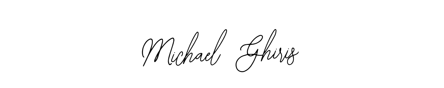 Bearetta-2O07w is a professional signature style that is perfect for those who want to add a touch of class to their signature. It is also a great choice for those who want to make their signature more unique. Get Michael  Ghiris name to fancy signature for free. Michael  Ghiris signature style 12 images and pictures png