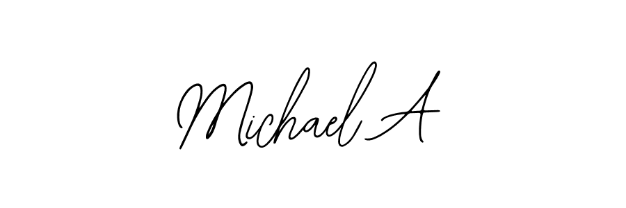 Michael A stylish signature style. Best Handwritten Sign (Bearetta-2O07w) for my name. Handwritten Signature Collection Ideas for my name Michael A. Michael A signature style 12 images and pictures png